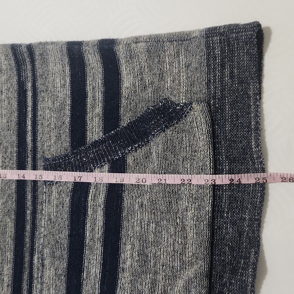 LUCKY BRAND Shirt Long Sleeve Hooded Blue Striped Pouch Pockets Size Med… - Picture 5 of 7